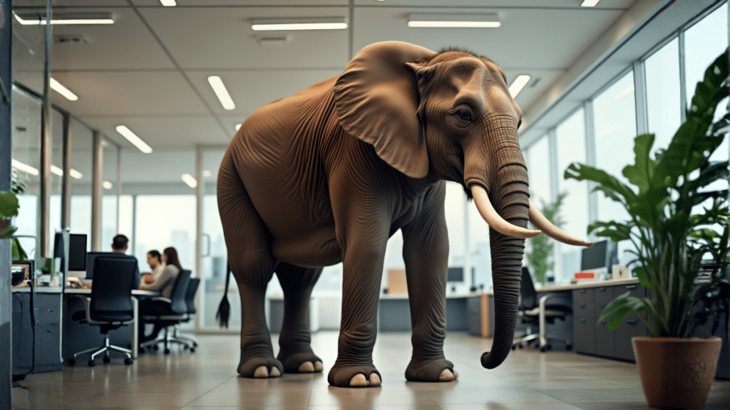 moeilijke gesprekken voeren is de olifant in de kamer benoemen